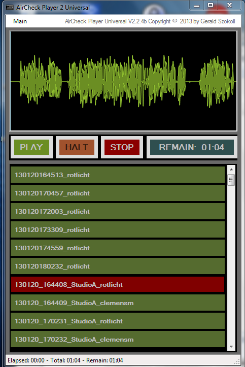Aircheck-Player Universal